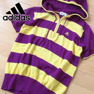 アディダス(adidas)の超美品 Mサイズ アディダス ゴルフ レディース 半袖ハーフジップパーカー(ウエア)