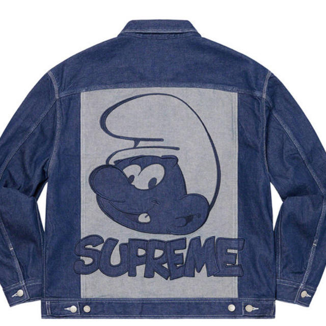 Supreme(シュプリーム)の新品正規品Supreme Smurfs Denim Trucker Jacket メンズのジャケット/アウター(Gジャン/デニムジャケット)の商品写真