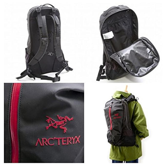 ARC'TERYX(アークテリクス)のアークテリクス ARCTERYX リュック アロー22 ブラック×レッド  メンズのバッグ(バッグパック/リュック)の商品写真