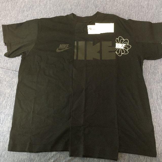 Lサイズ NIKE sacai ハイブリッド Tシャツ BLACK sacaiレディース