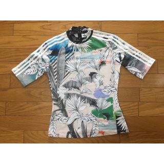 アディダス(adidas)の中古アディダス×ファームカンパニー総柄ＴシャツＯＴ花柄(Tシャツ(半袖/袖なし))