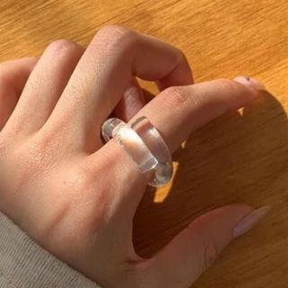 カスタネ(Kastane)のclear circle ring(リング(指輪))