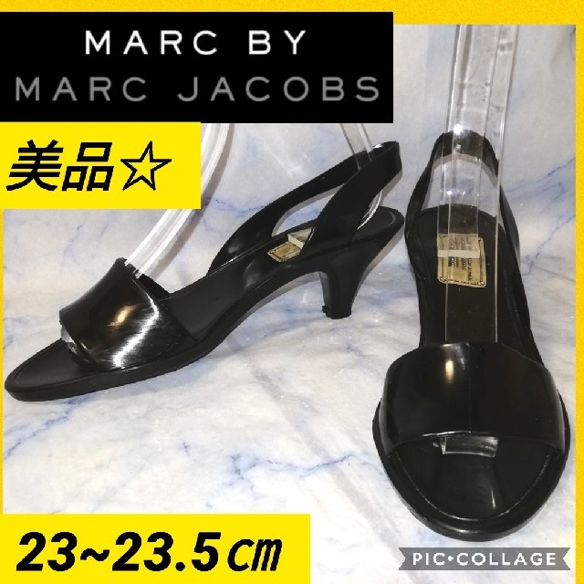 MARC BY MARC JACOBS(マークバイマークジェイコブス)のマークバイマークジェイコブス エナメルラバー バックストラップ ヒール レディースの靴/シューズ(ハイヒール/パンプス)の商品写真