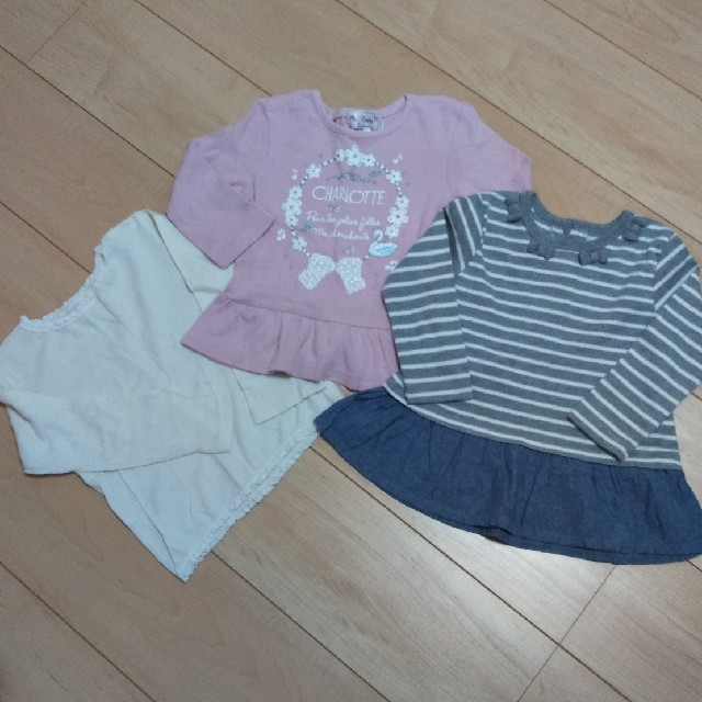 GLOBAL WORK(グローバルワーク)の女の子　ロンTセット　 キッズ/ベビー/マタニティのキッズ服女の子用(90cm~)(Tシャツ/カットソー)の商品写真