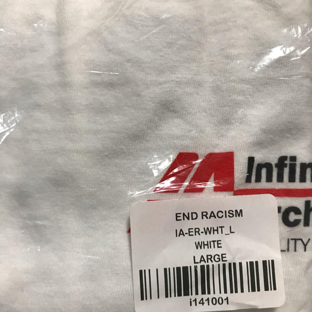 GOODENOUGH(グッドイナフ)のL 白　goodenough fragment END RACISM Tシャツ メンズのトップス(Tシャツ/カットソー(半袖/袖なし))の商品写真