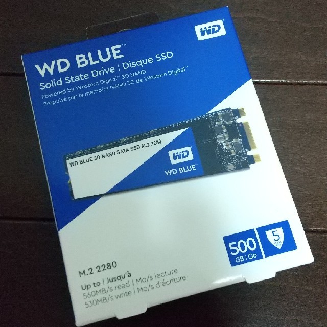内蔵SSD M.2 2280 500GB Blue WDS500G2B0BM22280容量