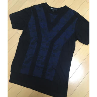 ワイスリー(Y-3)のY-3ワイスリー  Tシャツ　ネイビー　ロゴデザイン(Tシャツ/カットソー(半袖/袖なし))