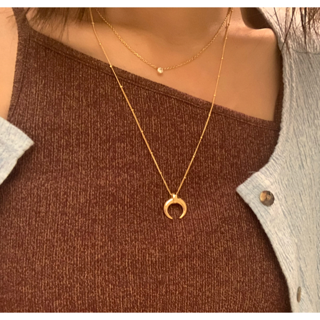 sea room rynn Crescent moon 18k チャーム-