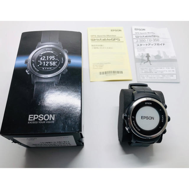 EPSON GPSウォッチ 中古の通販 by キミキミ's shop｜エプソンならラクマ - EPSON J-350 好評大人気