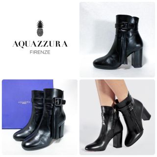 ドゥーズィエムクラス(DEUXIEME CLASSE)の‪■定15万 アクアズーラ AQUAZZURA ショートブーツ 35 22.5(ブーツ)