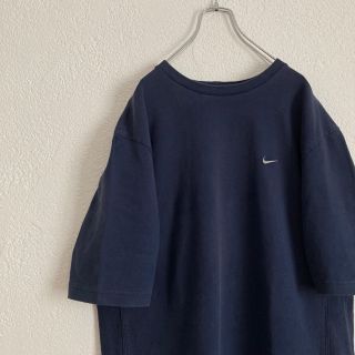 ナイキ(NIKE)のレア ナイキ 90s ビッグシルエット tシャツ ネイビー ワンポイント 古着(Tシャツ/カットソー(半袖/袖なし))