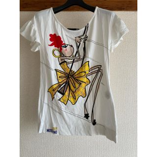 モスキーノ(MOSCHINO)のモスキーノ　ラブモスキーノ　ビジューフリル　ラインストーンTシャツ　ガール(Tシャツ(半袖/袖なし))