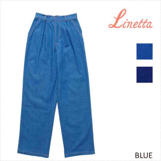 Linetta(リネッタ)のLINETTA ワイドパンツ レディースのパンツ(デニム/ジーンズ)の商品写真