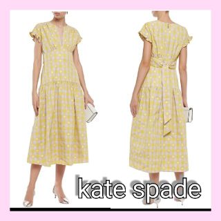 ケイトスペードニューヨーク(kate spade new york)の【kate spade】タイバック ギンガムフィルクーペタフタ ミディワンピース(ロングワンピース/マキシワンピース)