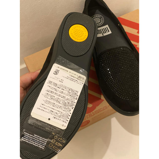 fitflop(フィットフロップ)のfitflop スワロフスキー　本革　ローファー　黒 レディースの靴/シューズ(ローファー/革靴)の商品写真