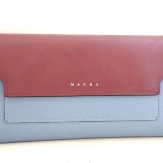 マルニ(Marni)のMARNI(マルニ) 長財布 - パープル レザー(財布)