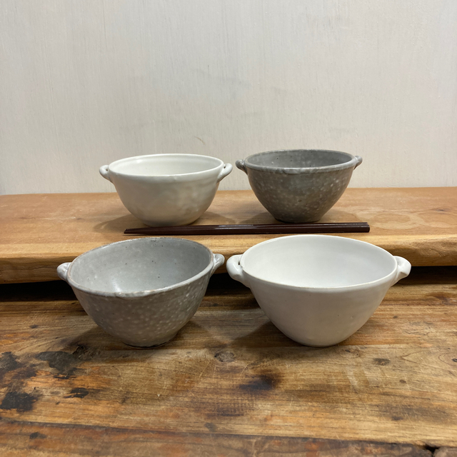 niko様専用　新品　陶器　陶芸作家　白のリムBOWL.L2個 インテリア/住まい/日用品のキッチン/食器(食器)の商品写真