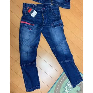 寅壱 - 寅壱 ストレッチデニムパンツ 京都限定カラー ピンク サイズ3L