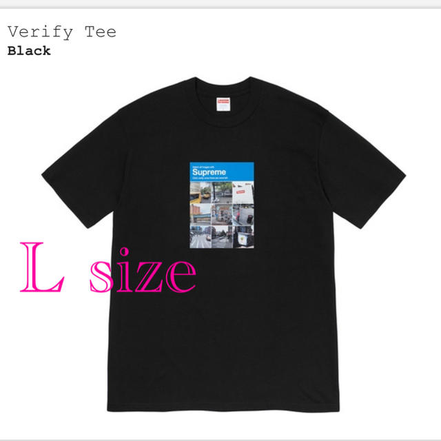 Supreme verify Tシャツ シュプリーム  Lサイズ 画像認証T