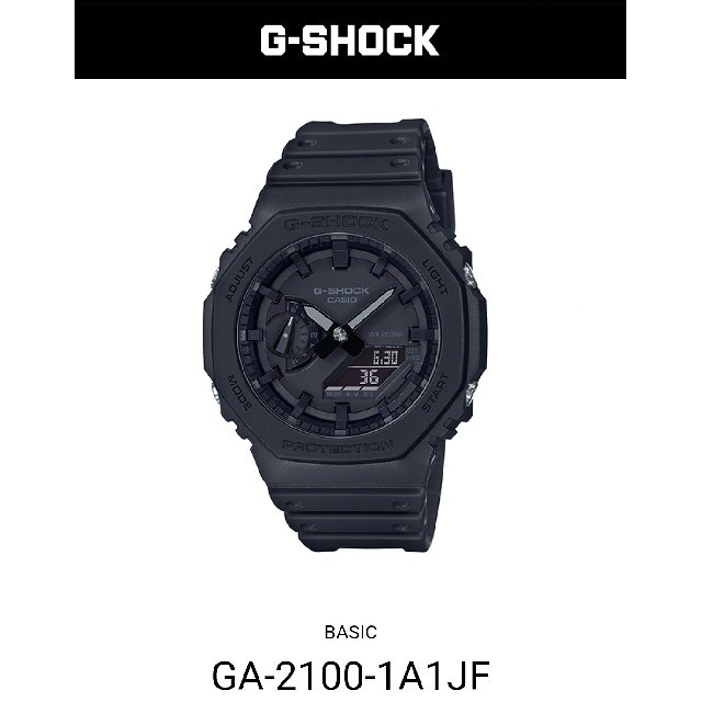 平均月差±15秒電池寿命CASIO G-SHOCK GA-2100-1A1JF カーボンコアガード