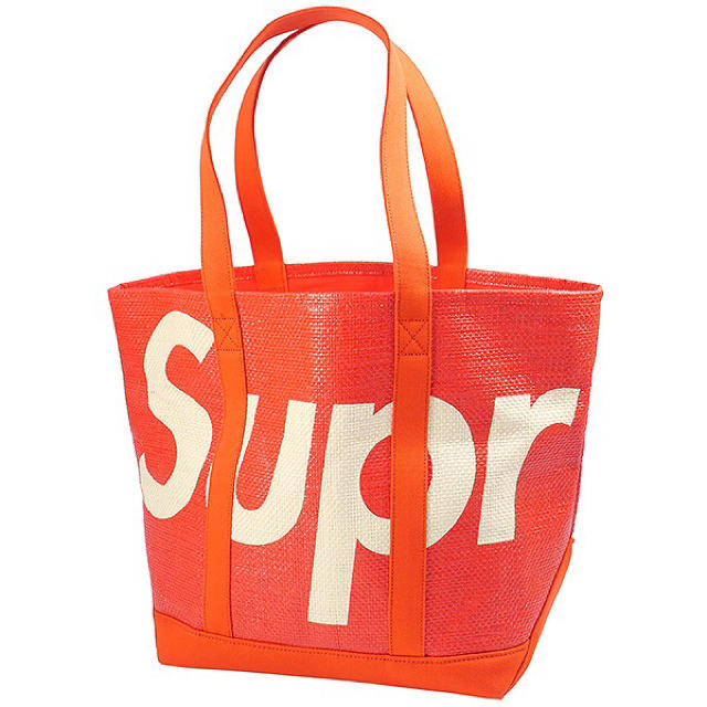 Supreme(シュプリーム)のSUPREME Raffia Tote トートバッグ 赤 新品未使用品 メンズのバッグ(トートバッグ)の商品写真