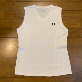 アンダーアーマー(UNDER ARMOUR)の【レディース S〜M】アンダーアーマー ノースリーブ タンクトップ 白(ウェア)