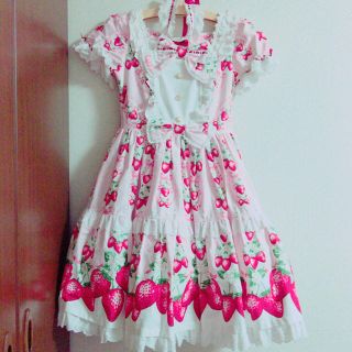 アンジェリックプリティー(Angelic Pretty)の4/20まで☆Berry Garden(ひざ丈ワンピース)