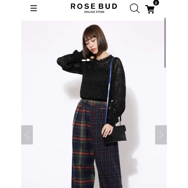 ROSE BUD(ローズバッド)の10月26日限定値下げ！ROSE BUD  ハイネックレーストップス レディースのトップス(カットソー(長袖/七分))の商品写真