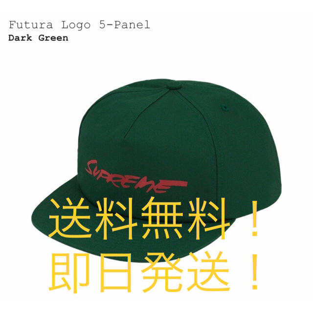 【新品タグ付】supreme futura logo 5-panel cap 緑