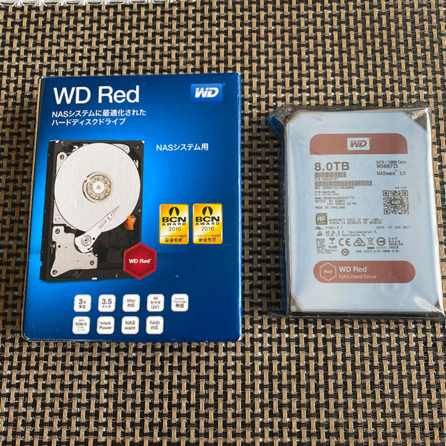 WD Red 8TB WD80EFZX 未使用品PC/タブレット