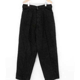 comoli 23ss デニムベルテッドパンツ Black size2