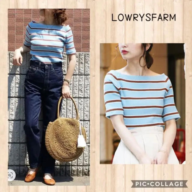 LOWRYS FARM(ローリーズファーム)のオフショルアソートリブＴシャツ レディースのトップス(Tシャツ(半袖/袖なし))の商品写真