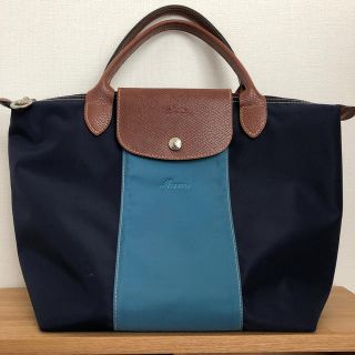 ロンシャン(LONGCHAMP)のロンシャン　プリアージュ　Mカスタマイズ　オーダー　　ネイビー　ブルー　used(トートバッグ)