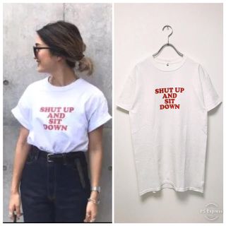 ビューティアンドユースユナイテッドアローズ(BEAUTY&YOUTH UNITED ARROWS)の19ss 6roku beauty&youth SHUT UP Tシャツ(Tシャツ(半袖/袖なし))