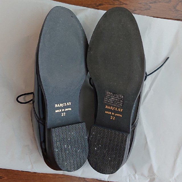 BARCLAY(バークレー)の値下げ！エナメル 紐靴 バークレー サイズ22 黒 レディースの靴/シューズ(ローファー/革靴)の商品写真