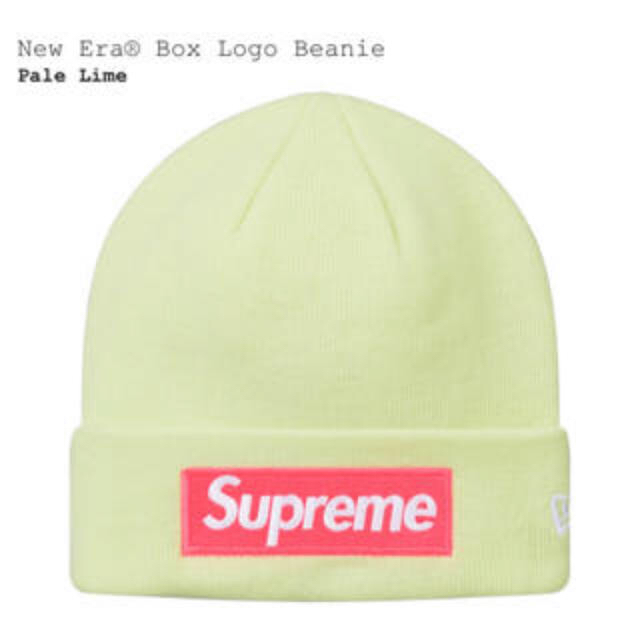 Supreme New Era Box Logo Beanie Lime