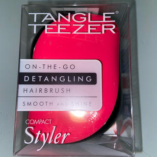 TANGLE TEEZER COMPACT Styler ピンクブラック(ヘアブラシ/クシ)