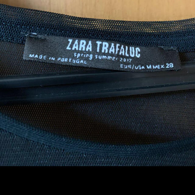 ZARA(ザラ)の新品未使用　ZARA シースルーTシャツ　M レディースのトップス(Tシャツ(半袖/袖なし))の商品写真