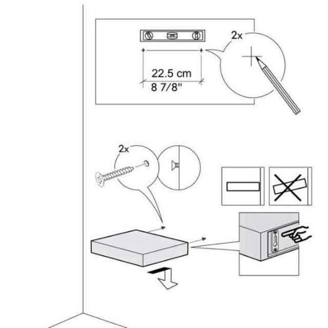 IKEA 取付棚 白×2 インテリア/住まい/日用品の収納家具(棚/ラック/タンス)の商品写真