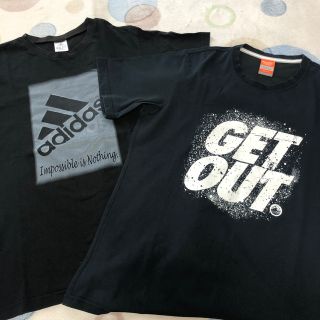 アディダス(adidas)のadidas ・NIKE黒　Ｔシャツ2枚(Tシャツ/カットソー(半袖/袖なし))