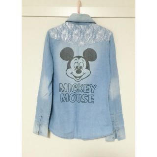 ジェイダ(GYDA)のMickey☆デニムダンガリーシャツ☆(シャツ/ブラウス(長袖/七分))