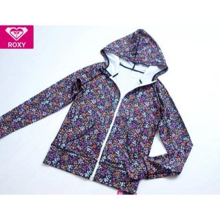 ロキシー(Roxy)のロキシー ROXY ラッシュガード 小花 チャクラ柄 M ラッシュパーカー 新品(水着)