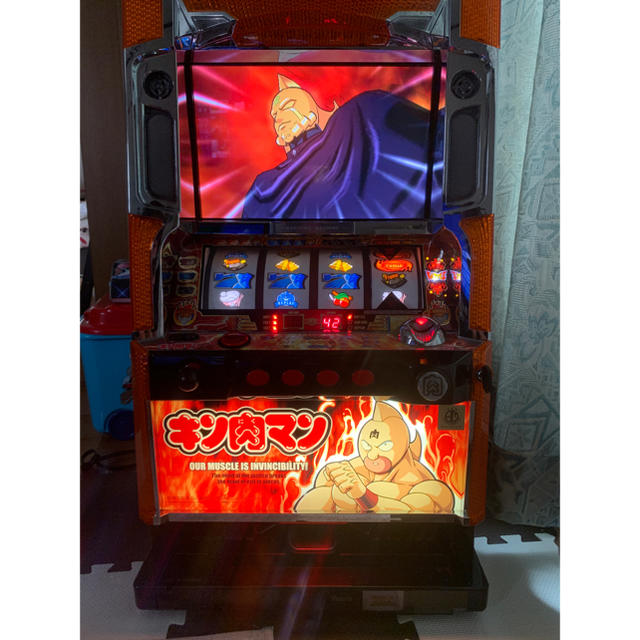 スロット実機 山佐 キン肉マン コイン不要機付き - パチンコ/パチスロ