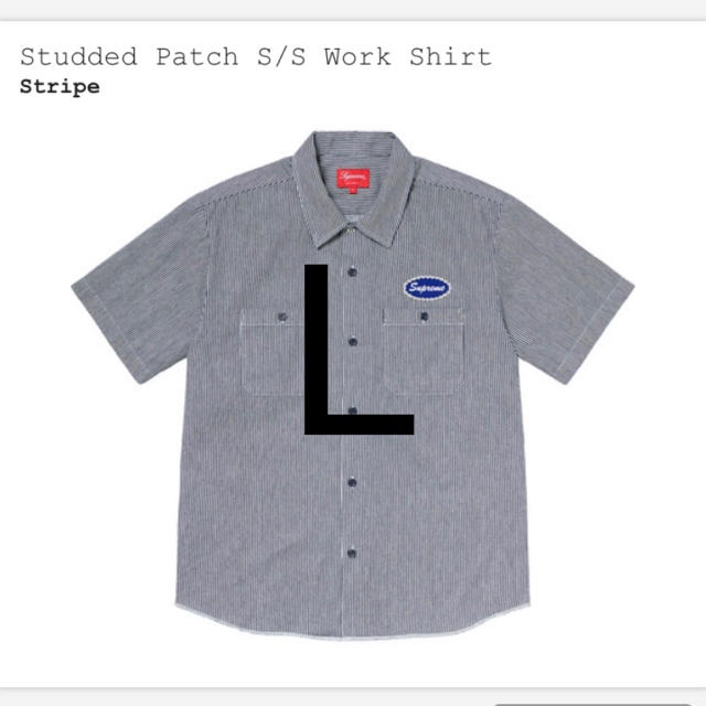 シャツsupreme studded patch work shirt