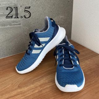 アディダス(adidas)のアディダス☆ブルー系スニーカー☆21.5センチ(スニーカー)