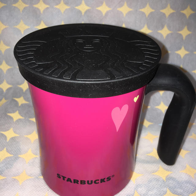 Starbucks Coffee(スターバックスコーヒー)のスターバックス　ステンレスマグ バレンタイン　ハートピンク　ロゴキャップ　希少色 キッズ/ベビー/マタニティの授乳/お食事用品(マグカップ)の商品写真