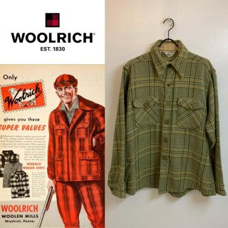 ウールリッチ(WOOLRICH)のWOOLRICH VINTAGE 70s USA製 ウールチェックシャツ L(シャツ)