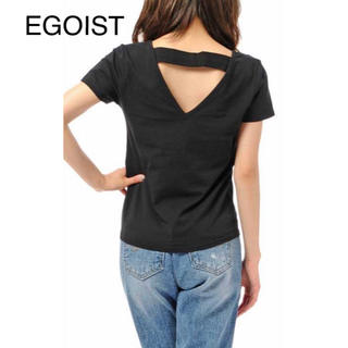 エゴイスト(EGOIST)のEGOIST❤️完売商品✨両Vデザインsweat stainトップ (カットソー(半袖/袖なし))
