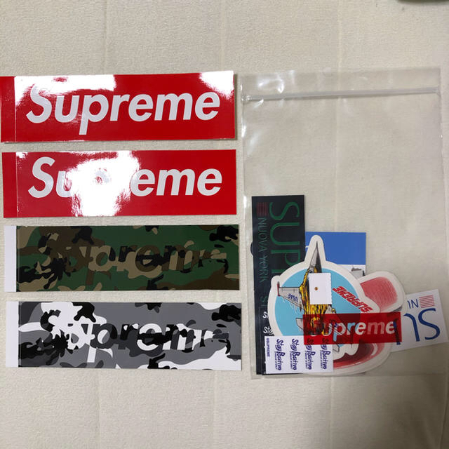 店舗限定 supreme ステッカーセット ボックスロゴ 手袋 ショッパー