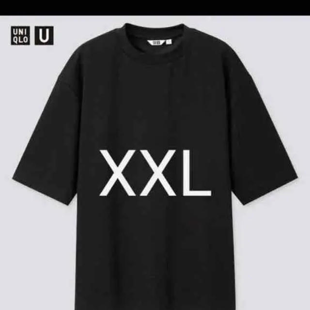 UNIQLO(ユニクロ)のユニクロ エアリズムコットンオーバーサイズTシャツ 黒　XXL メンズのトップス(Tシャツ/カットソー(半袖/袖なし))の商品写真